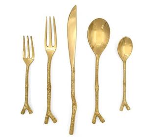 Juego de cubiertos para restaurante Cuchara de cristal de acero inoxidable Utensilio Talheres Boda - Product Image 6