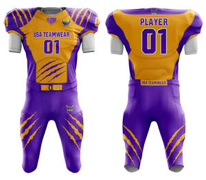 Uniforme de football américain grande taille de haute qualité Maillot respirant avec impression sublimée à la mode Ensembles de vêtements élégants - Product Image 6