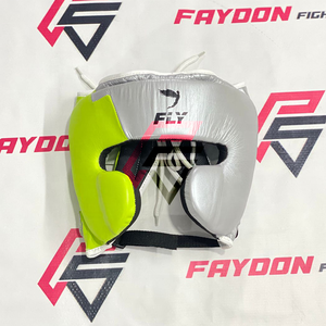Protector de Cabeza para Entrenamiento de Boxeo Profesional, Color Blanco y Gris, con Logotipo Personalizado, Protección Facial Abierta, para Kickboxing, Precio Razonable - Product Image 4
