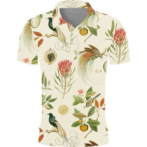 Polos de golf 100% coton de haute qualité pour hommes Nouveau tissu de toile mince décontracté à manches courtes imprimé de haute qualité - Product Image 2