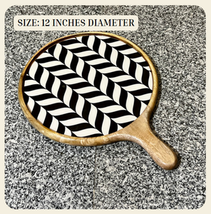 ถาดเสิร์ฟไม้ทำมือสไตล์โมเดิร์นพร้อมลายพิมพ์ดิจิทัลลายอินเดียโดย HANDICRAFTS INN สำหรับตกแต่งบ้าน - Product Image 5