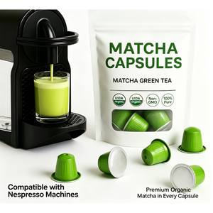 Capsules de Matcha Pur Cérémonial OEM pour Infusion Instantanée Chaude/Froide, Compatibles Keurig 2.0, Thé Minceur en Vrac, Préparation Rapide à Emporter - Product Image 1
