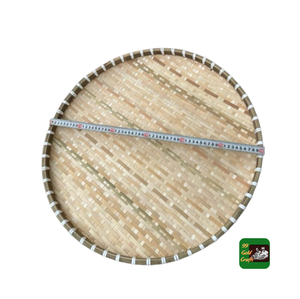 Vietnam Top Trend Decor Round Bamboo Tray Flat Winnowing Basket Handmade Durable Flexible Tray With Classical Style - Product Image 4