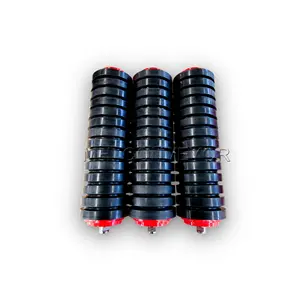 Factory Heat Vulcanization Waterproof Rubber Coated Conveyor Impact Idler Roller