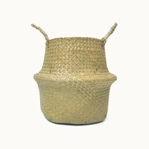 Panier de rangement tissé en gazon naturel pour vêtements, organisez votre linge avec ce bac écologique - Product Image 1