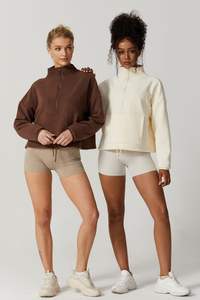 Nouvel arrivage Sweat à demi-fermeture éclair d'hiver de qualité supérieure pour femmes Vêtements décontractés Sweat à demi-fermeture éclair respirant pour femmes - Product Image 6