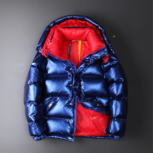 Veste bouffante pour hommes Bomber Coat Down rembourré isolé hiver chaud haut noir résistance à l'eau et coupe-vent - Product Image 4