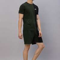 Ensemble T-shirt et short décontracté en coton pour homme, coupe classique, hiver, uni, écologique, manches courtes, en vente en ligne