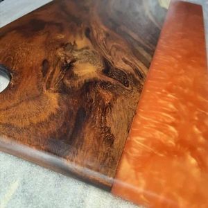 Tabla de cortar de Arte de resina de madera de Acacia rectangular de primera calidad, diseño personalizable, Ideal para chefs caseros, hoteles y utensilios de cocina al por mayor - Product Image 5