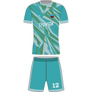 Conjunto de uniforme de fútbol personalizado para hombres adultos, secado rápido, 100% poliéster, protección UV antibacteriana, cuello redondo, manga corta - Product Image 3