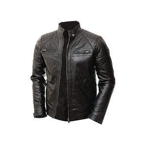 Chaqueta de cuero para hombre superventas 2025 de alta calidad con mangas largas y diseño elegante chaqueta de cuero para hombre de secado rápido - Product Image 3
