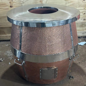 เตาดินเผาแบบดั้งเดิมทนทานต่อการทำอาหารมืออาชีพเตาทองแดงทุบด้วยเตาถ่าน - Product Image 1