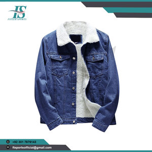 Veste en jean épaisse unisexe avec détails boutonnés, doublure polaire écologique, manteau chaud en jean pour l'automne et l'hiver, style streetwear décontracté - Product Image 5