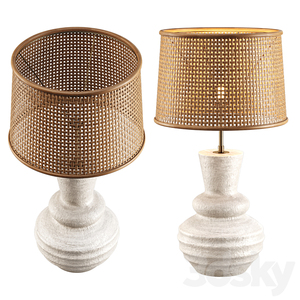 handmade customized design white Table Lamp Rattan table lamp cane desk lamp <b>decorative</b> and <b>lighting</b> with creative weaved design - Product Image 1