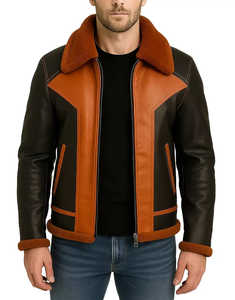 Chaqueta de Piel de Oveja Genuina Personalizada para Hombre, de Alta Calidad, Impermeable, Reversible, Estilo Vintage, de Invierno, de Pakistán, al Mejor Precio - Product Image 3