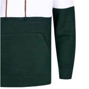 เสื้อฮู้ดแบบสวมหัวของผู้ชายผ้าฝ้าย100% ใส่สบายสีทึบ - Product Image 5
