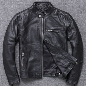 Veste en cuir de haute qualité pour hommes du Pakistan pour l'hiver Nouvelle veste en cuir de moto de haute qualité la plus populaire - Product Image 6