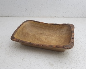 Ensaladera de fibra de coco de madera hecha a mano reutilizable con logotipo personalizado, juego de cuencos para servir ensalada de frutas de madera Natural, Acacia - Product Image 6