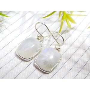 ต่างหูพลอยมูนสโตนสีรุ้งขนาดเล็กได้รับการรับรองจาก Gia เครื่องประดับหินวันเกิดสำหรับงานแต่งงานและ Gifts-E0073-GS - Product Image 2