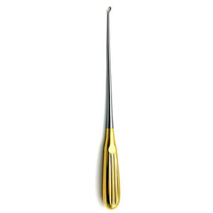 Cureta de hueso de acero inoxidable ortopédica Manual Hibbs Spratt Brun de 25cm, medio oro, utilizada para raspar huesos - Product Image 5
