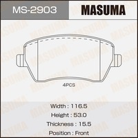 Plaquettes de frein MASUMA MS-2903N de marque japonaise pour système de freinage automatique pour RENAULT KAPTUR DUSTER 41060-00Q0K 41060-AX61F