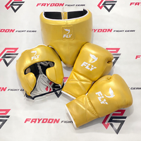 Ensemble de boxe bleu marine personnalisé avec logo, nouveau design, incluant protège-tête et protège-guêtres, gants réglables à lacets, gants de boxe en cuir pour sac de frappe