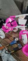 Tricycle à pousser pour enfants, jouet rouge en plastique, vélo à 3 roues avec contrôle parental, vente en gros