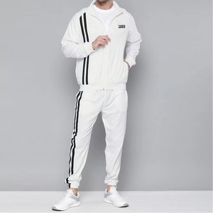 2025 ensemble de survêtement pour hommes avec logo personnalisé uni nouveaux vêtements de sport costumes de jogging en coton et polyester nouveaux ensembles de vêtements pour hommes de haute qualité - Product Image 6