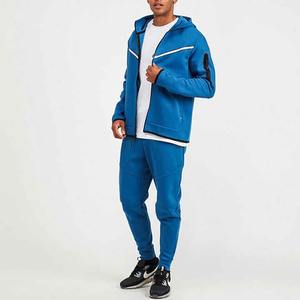 ชุดวอร์มสองชิ้นแบบมีซิปสำหรับผู้ชายชุดวอร์มผ้าฝ้ายแบบกำหนดโลโก้ได้เอง - Product Image 5