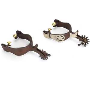 Éperon de Cowboy occidental antique en acier inoxydable équitation équestre éperon avec tourne produits de cheval en laiton - Product Image 5