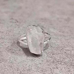 แหวนเงินแท้ 925 สำหรับผู้หญิง ดีไซน์เรียบง่าย ประดับด้วยมูนสโตนธรรมชาติหลากสี หินประจำเดือนมิถุนายน ของขวัญคริสต์มาส งานแฮนด์เมด - Product Image 5