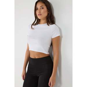 T-shirt court à manches courtes 100% coton pour bébé, coupe ajustée décontractée, léger et respirant, taille XS pour l'été - Product Image 3