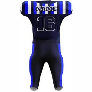 Prix de gros, uniforme de football américain personnalisable, respirant, évacuant l'humidité, 100% polyester, manches courtes, ensembles unisexes pour adultes - Product Image 6