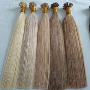 100% Extensiones de Cabello Humano Liso Virgen Vietnamita Remy I-tip Super Doble Dibujado en Color Rubio 100gr - Product Image 4