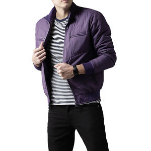 2025 chaquetas bomber de lona de alta calidad de diseño personalizado para hombre para prendas de vestir exteriores transpirables de invierno con cuello levantado y bordado de logotipo - Product Image 1