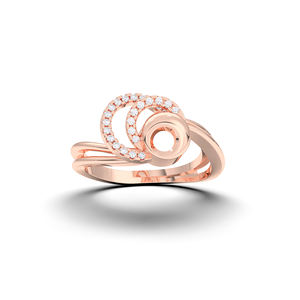 ชุดง่ามเพชรโมอิส E-F/VVS-VS เพชรทรงกลมตัดเพชร0.12กะรัตแหวนแฟนซีสมัยใหม่ผลิตด้วยเงินสำหรับผู้หญิง - Product Image 5