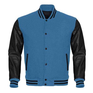 Vestes de baseball vintage pour hommes de haute qualité, écologiques, respirantes, personnalisées, avec col montant et devant en laine - Product Image 1