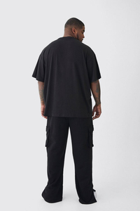 Nueva Camiseta de algodón 100% de peso pesado de talla grande para hombre, ropa de calle de gran tamaño, ropa de diario gruesa, ajuste holgado, Hip Hop, talla de EE. UU. - Product Image 2