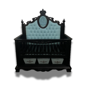 CAMA CUNA MOBILIARIO GUERRERO CAOBA TALLADA HECHO A MANO DE INDONESIA - Product Image 1