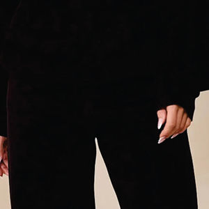 OEM personnalisé sweats à capuche en coton polaire uni en coton brun éponge français ensemble haut à capuche pour femmes - Product Image 5