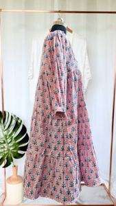 Vestido largo bohemio Vintage para mujer, diseñador de tela de algodón de verano, cintura Natural, cuello redondo, bolsillos, silueta acampanada - Product Image 2