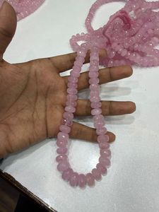 ลูกปัดมอร์แกไนต์ธรรมชาติขายดี รูปทรงกลมเรียบ ขนาด 8 มม.-12 มม. หินประจำเดือนพฤศจิกายน สำหรับทำเครื่องประดับ - Product Image 2