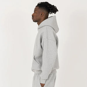 เสื้อฮู้ดดี้ทรงบ็อกซี่โอเวอร์ไซส์ ผ้าคอตตอนคุณภาพสูง พิมพ์ลายนูน หรูหรา สำหรับผู้ชาย - Product Image 2