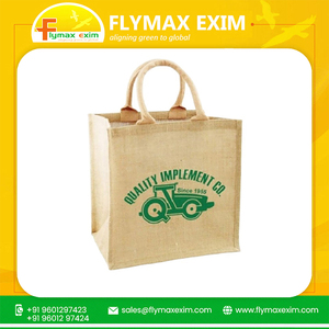 "Sacs à provisions en jute durable personnalisés avec impression de logo en PVC" - Product Image 2