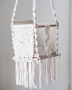 Chaise de hamac de bébé de macramé tissé à la main de conception moderne élégante de Boho 100% pour l'usage extérieur de chambre à coucher acheter en ligne de Home Decor Inc. - Product Image 3