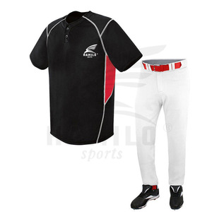 Custom New Design Team Name & Logo Printing Breathable 100% Polyester Sports <b>Baseball</b> Uniform Plus Size - Product Image 1