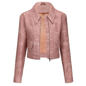 Crop <b>women</b> Comfortable <b>leather</b> <b>jackets</b> outerwear coats style winter midweight <b>bomber</b> Casual party & work wear Outdoor <b>jacket</b> - Product Image 3
