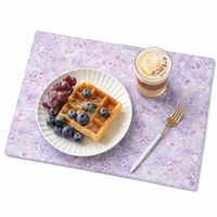 Set de table rectangulaire papillon style bonbon coloré, mignon, léger, hydrofuge et sans repassage pour la table à manger