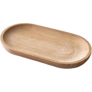 Bandeja de madera Ovalada para decoración del hogar japonesa sencilla y personalizada de alta calidad al por mayor, bandeja de madera para servir desde la India - Product Image 4