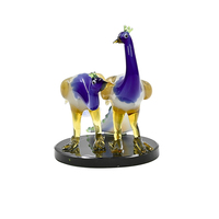 Prix de gros pour fournisseur en gros : Paire de figurines de paon en verre pour décoration intérieure, Fabricant indien, Grossiste en gros, Prix usine